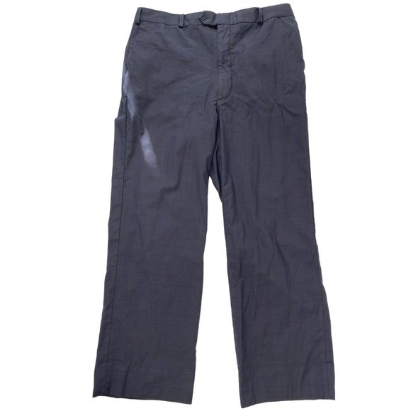 Vintage Lanvin Paris relaxed plaid cropped trousers 34x27 - Picture 1 of 3